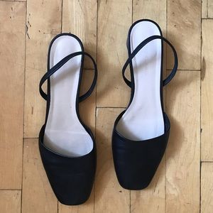 Everlane sling back square toe shoes size 9